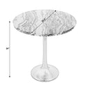 Paxton 23.5 in. W Round Marble and Metal Side Table by Butler Specialty Company