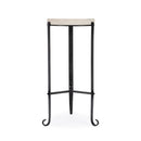 Freya 11.5 in. W Round Marble and Iron Side Table by Butler Specialty Company