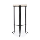 Freya 11.5 in. W Round Marble and Iron Side Table by Butler Specialty Company