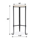 Freya 11.5 in. W Round Marble and Iron Side Table by Butler Specialty Company