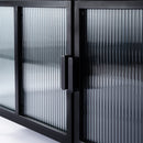 Hoxton 52 in. W Rectangular Ribbed Glass and Metal 2 Door TV Stand by Butler Specialty Company