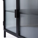 Hoxton 31 in. W Rectangular Ribbed Glass and Metal Accent Cabinet by Butler Specialty Company