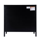 Hoxton 31 in. W Rectangular Ribbed Glass and Metal Accent Cabinet by Butler Specialty Company