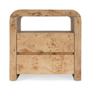 Cora 26 in. W Rectangular Waterfall Edge Wood 2 Drawer Nightstand with Top Open Shelf by Butler Specialty Company