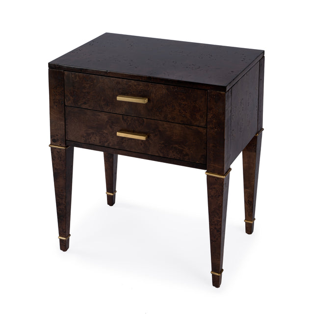 Kai 24 in. W Rectangular Burl Wood 2 Drawer End Table by Butler Specialty Company