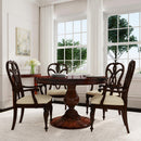 Evie 48 in. W Round Wood Single Pedestal Dining Table by Butler Specialty Company