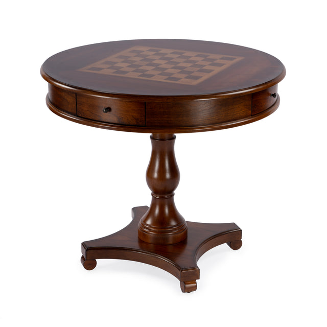Fredrik 34 in. W Round Wood Pedestal Base Game table by Butler Specialty Company