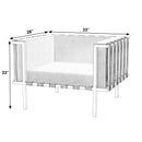 Norway Outdoor 33 in. W Upholstered and Metal Club Chair with Cushion by Butler Specialty Company
