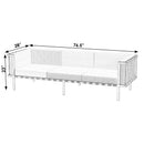Norway Outdoor 76.5 in. W Rectangular Upholstered and Metal Patio Sofa with Cushions by Butler Specialty Company