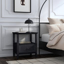 Flagstaff 25 in. W Rectangular Cane 1 Drawer Nightstand with Top Open Shelf by Butler Specialty Company