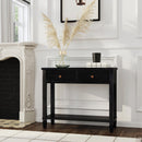 Flagstaff 36 in. W Rectangular Wood 2 Drawer Console Table with Lower Open Shelf by Butler Specialty Company