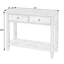 Flagstaff 36 in. W Rectangular Wood 2 Drawer Console Table with Lower Open Shelf by Butler Specialty Company