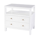 Nora 28 in. W Rectangular 2 Drawer Wide Nightstand with Open Shelf by Butler Specialty Company