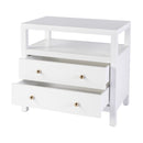 Nora 28 in. W Rectangular 2 Drawer Wide Nightstand with Open Shelf by Butler Specialty Company