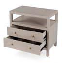 Nora 28 in. W Rectangular 2 Drawer Wide Nightstand with Open Shelf by Butler Specialty Company