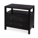 Nora 28 in. W Rectangular 2 Drawer Wide Nightstand with Open Shelf by Butler Specialty Company