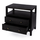 Nora 28 in. W Rectangular 2 Drawer Wide Nightstand with Open Shelf by Butler Specialty Company