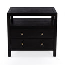 Nora 28 in. W Rectangular 2 Drawer Wide Nightstand with Open Shelf by Butler Specialty Company
