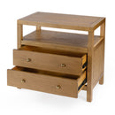Nora 28 in. W Rectangular 2 Drawer Wide Nightstand with Open Shelf by Butler Specialty Company
