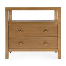 Nora 28 in. W Rectangular 2 Drawer Wide Nightstand with Open Shelf by Butler Specialty Company