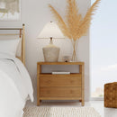 Nora 28 in. W Rectangular 2 Drawer Wide Nightstand with Open Shelf by Butler Specialty Company