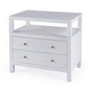 Nora 28 in. W Rectangular 2 Drawer Wide Nightstand with Open Shelf by Butler Specialty Company