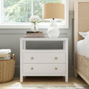 Nora 28 in. W Rectangular 2 Drawer Wide Nightstand with Open Shelf by Butler Specialty Company