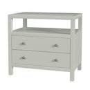 Nora 28 in. W Rectangular 2 Drawer Wide Nightstand with Open Shelf by Butler Specialty Company