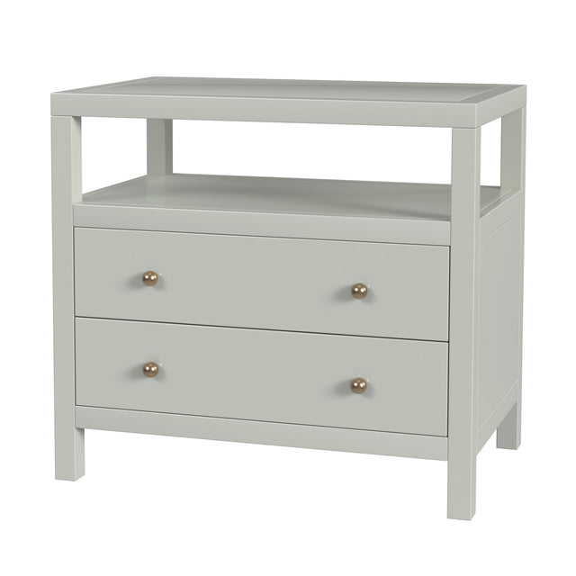 Nora 28 in. W Rectangular 2 Drawer Wide Nightstand with Open Shelf by Butler Specialty Company