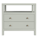 Nora 28 in. W Rectangular 2 Drawer Wide Nightstand with Open Shelf by Butler Specialty Company