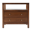 Nora 28 in. W Rectangular 2 Drawer Wide Nightstand with Open Shelf by Butler Specialty Company