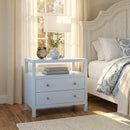 Nora 28 in. W Rectangular 2 Drawer Wide Nightstand with Open Shelf by Butler Specialty Company