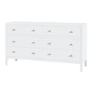 Nora 60 in W. Rectangular Wood 6 Drawer Dresser by Butler Specialty Company