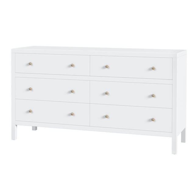 Nora 60 in W. Rectangular Wood 6 Drawer Dresser by Butler Specialty Company