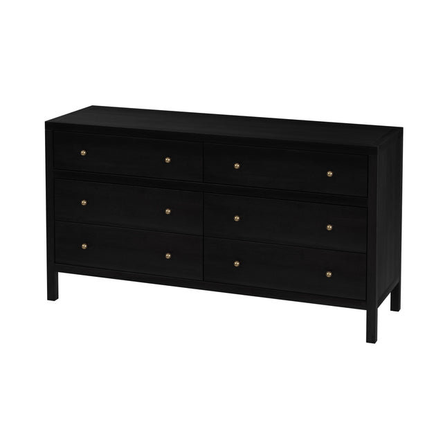 Nora 60 in W. Rectangular Wood 6 Drawer Dresser by Butler Specialty Company