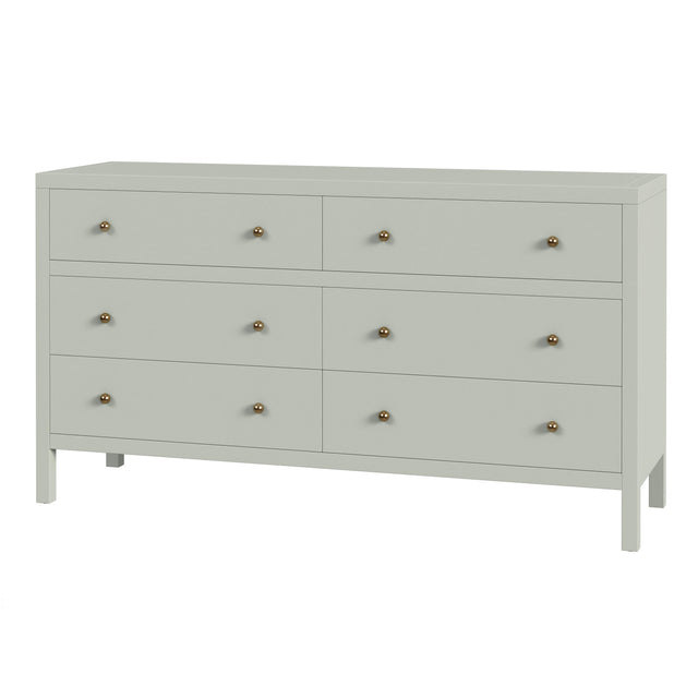 Nora 60 in W. Rectangular Wood 6 Drawer Dresser by Butler Specialty Company