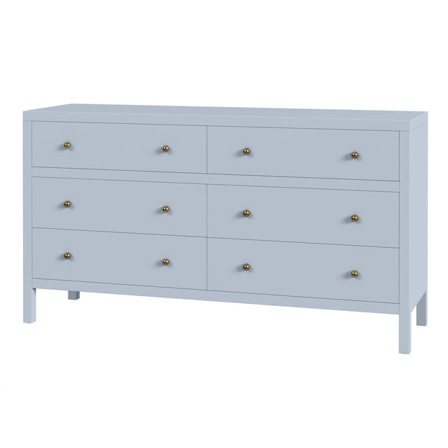 Nora 60 in W. Rectangular Wood 6 Drawer Dresser by Butler Specialty Company
