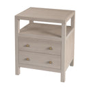 Nora 21 in. W Rectangular Wood 2 Drawer Nightstand with Open Shelf by Butler Specialty Company