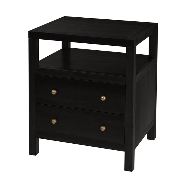 Nora 21 in. W Rectangular Wood 2 Drawer Nightstand with Open Shelf by Butler Specialty Company