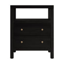 Nora 21 in. W Rectangular Wood 2 Drawer Nightstand with Open Shelf by Butler Specialty Company