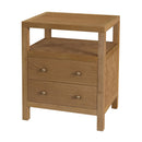 Nora 21 in. W Rectangular Wood 2 Drawer Nightstand with Open Shelf by Butler Specialty Company