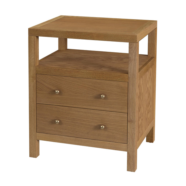 Nora 21 in. W Rectangular Wood 2 Drawer Nightstand with Open Shelf by Butler Specialty Company