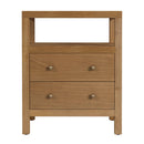 Nora 21 in. W Rectangular Wood 2 Drawer Nightstand with Open Shelf by Butler Specialty Company