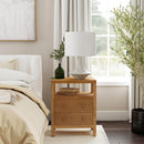 Nora 21 in. W Rectangular Wood 2 Drawer Nightstand with Open Shelf by Butler Specialty Company