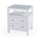 Nora 21 in. W Rectangular Wood 2 Drawer Nightstand with Open Shelf by Butler Specialty Company