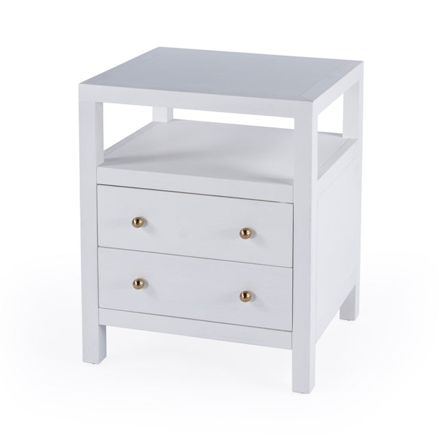 Nora 21 in. W Rectangular Wood 2 Drawer Nightstand with Open Shelf by Butler Specialty Company