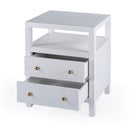 Nora 21 in. W Rectangular Wood 2 Drawer Nightstand with Open Shelf by Butler Specialty Company