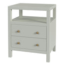 Nora 21 in. W Rectangular Wood 2 Drawer Nightstand with Open Shelf by Butler Specialty Company