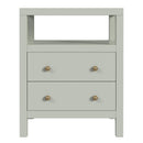 Nora 21 in. W Rectangular Wood 2 Drawer Nightstand with Open Shelf by Butler Specialty Company