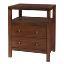 Nora 21 in. W Rectangular Wood 2 Drawer Nightstand with Open Shelf by Butler Specialty Company